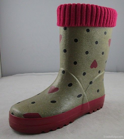 fashion rubber rain boot of children