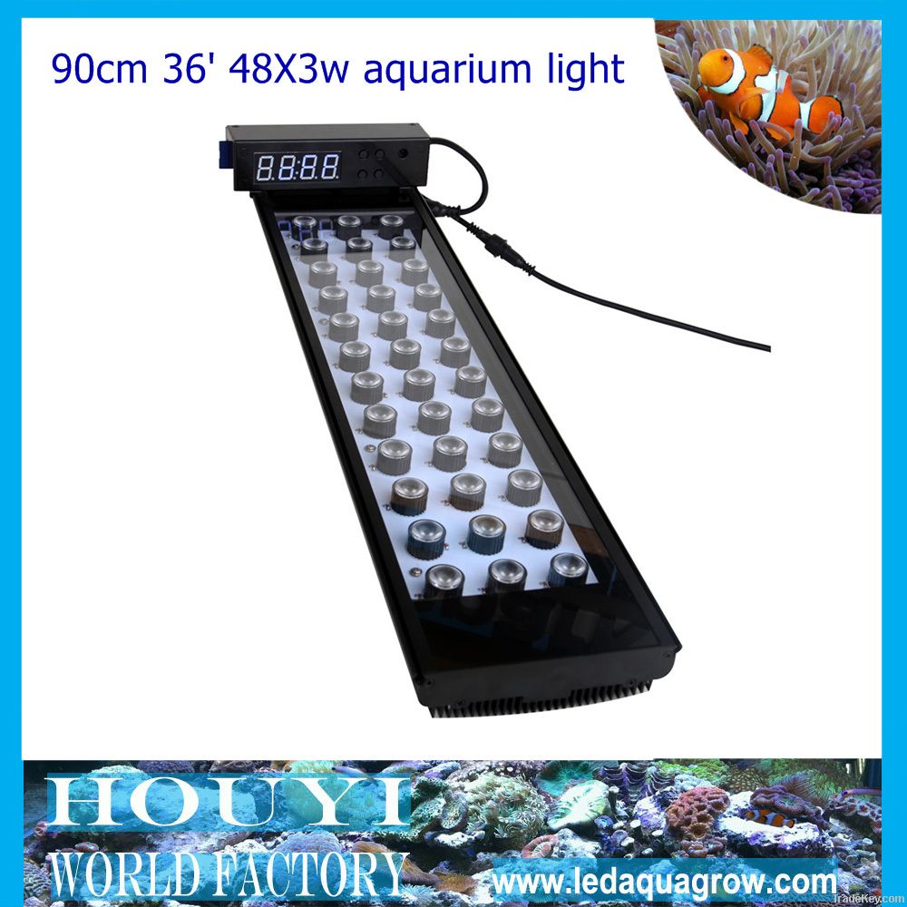 Newest 90cm 48*3w led dimmable aquarium lights for reef corals