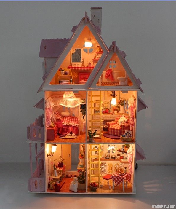 Europe Wooden Dollhouse Miniatures, Sunshine Alice wood dollhouse mini