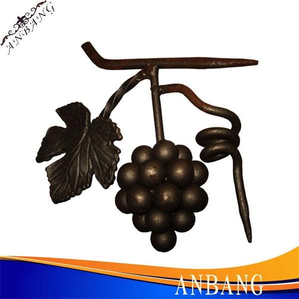 decorative wrought iron grape for garden fence 