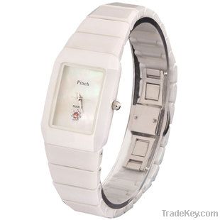 fashion black and white men and women square wrist brand watch