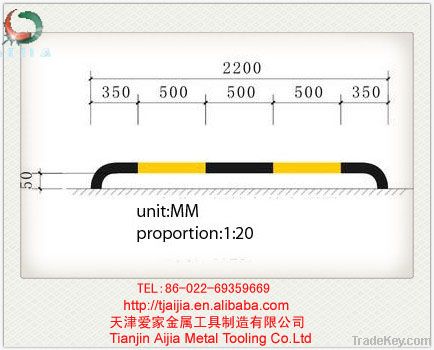 Temporary metal barrier for control traffic safety