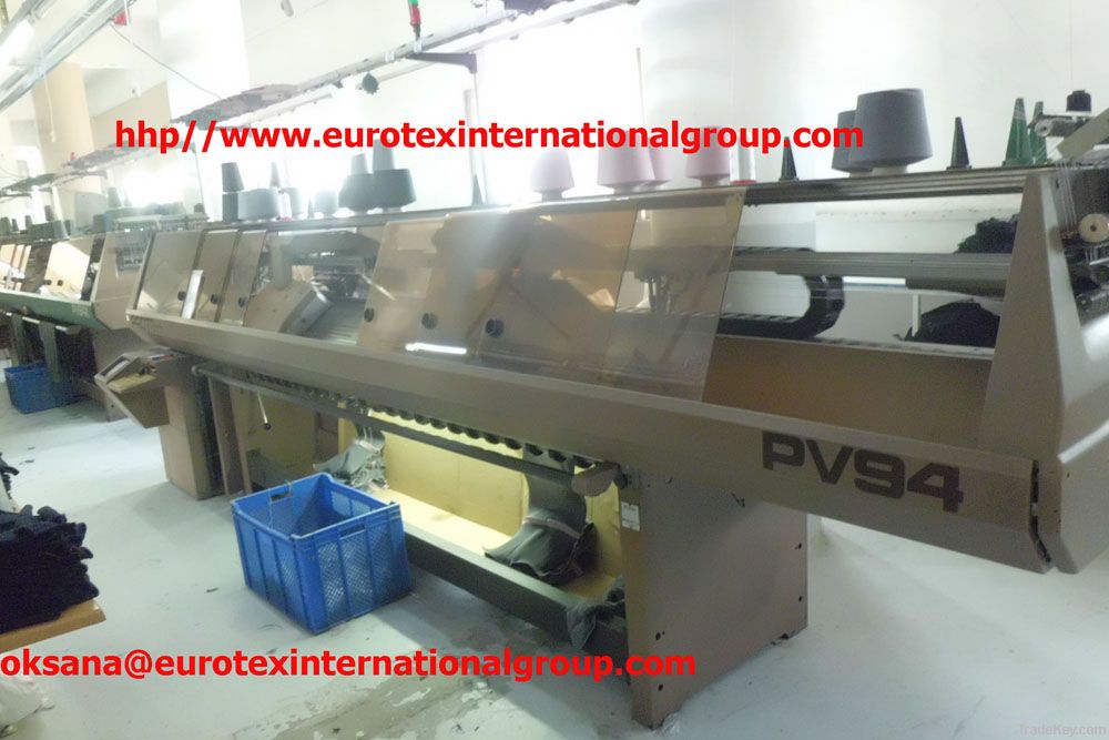 9 x PROTTI PV94 X and PV-93 SX flat knitting machines