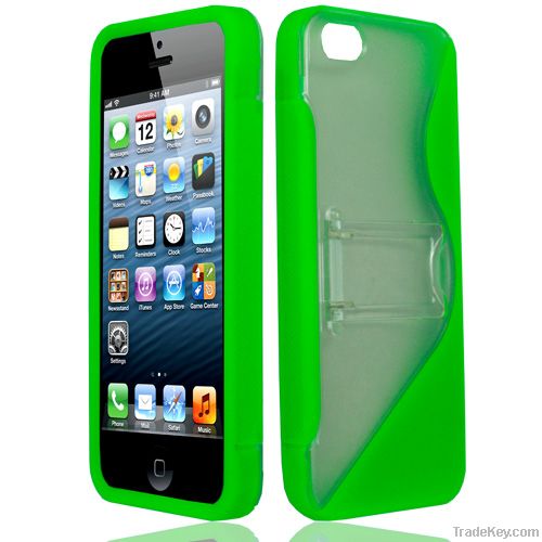 S shape stand case for iphone 5, phone cover