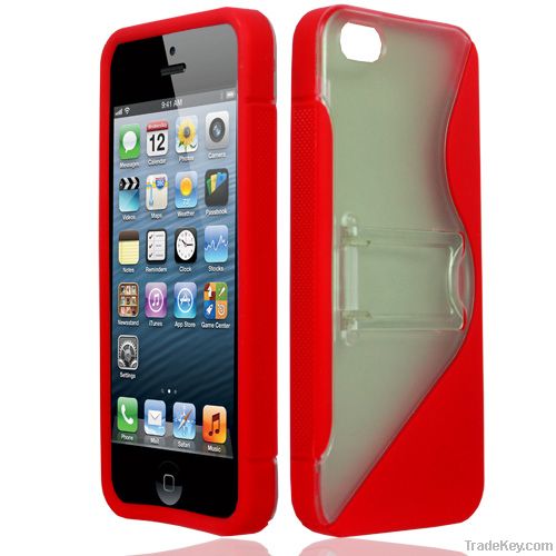 S shape stand case for iphone 5, phone cover