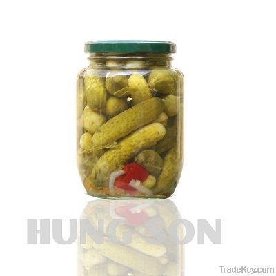 Pickled baby cucumber in 540ml jar