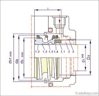 similar to burgmann MG1 model mechanical seal