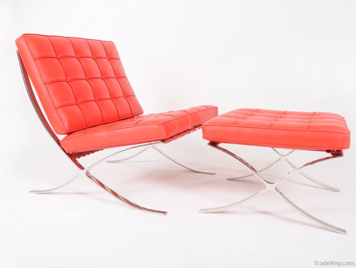 Bracelona chair and ottoman