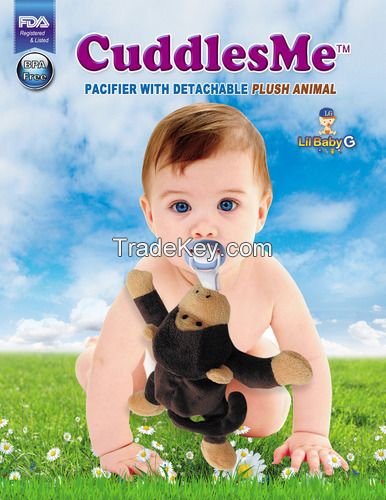 CuddlesMe Detachable Pacifier with PLUSH MONKEY