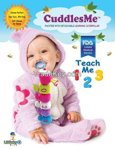 CuddlesMe Pacifier with Detachable LEARNING CATERPILLAR ABC