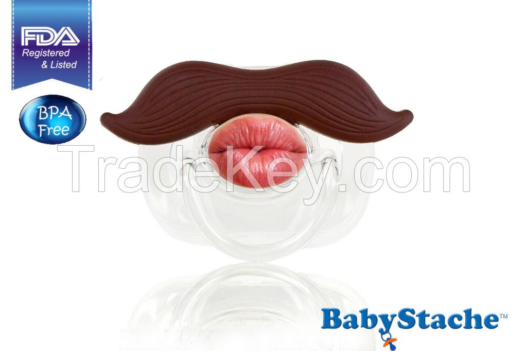 Funny Baby Pacifier BabyStache