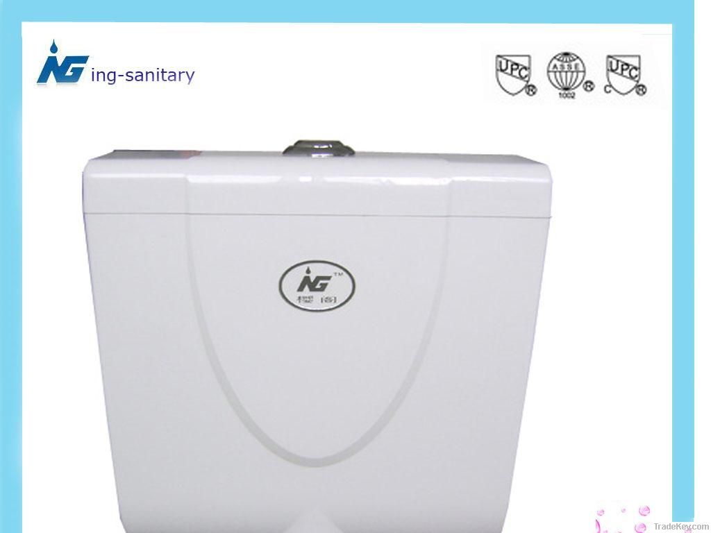 wall mounted type white dual-flush toilet water tank