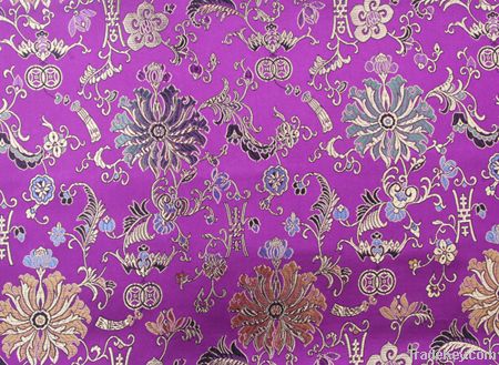 jacquard brocade fabric red