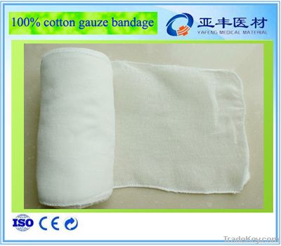 100% all nature cotton absorbent medical gauze bandage roller