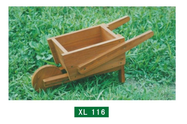 Mini wooden cart for flowers and plants