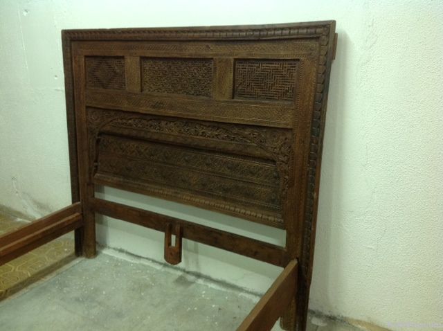 antique nuristani bed