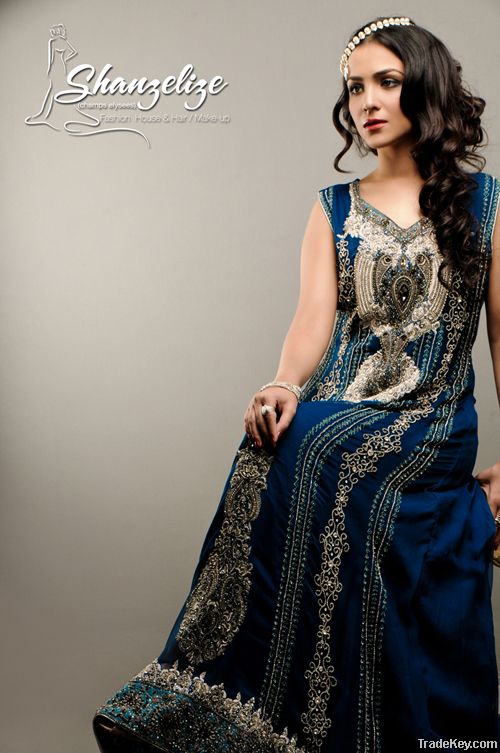 Dark Blue Wedding Dress / Braidal