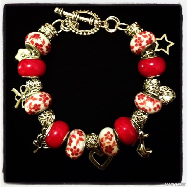 &quot;Red Fern&quot; Charm Bracelet