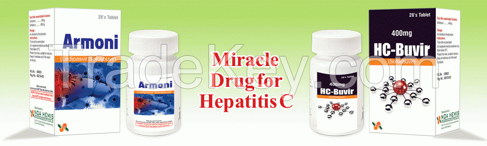 HC-Buvir Tablets (Sofosbuvir 400mg Tablets) Armoni (Sofosbuvir 400mg + Ledipasvir 90mg Tablets