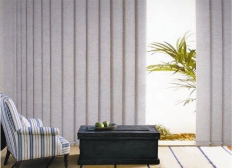 Sunscreen Fabric Vertical Window Blinds With Aluminum Headrail Blackout