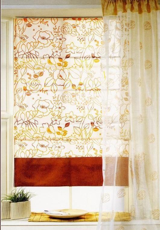 Designed Windows Roman Shades Blinds , Modern Scalloped Roller Blinds