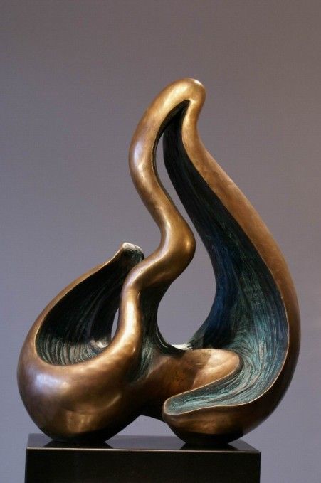 patina finished cast bronze sculpture