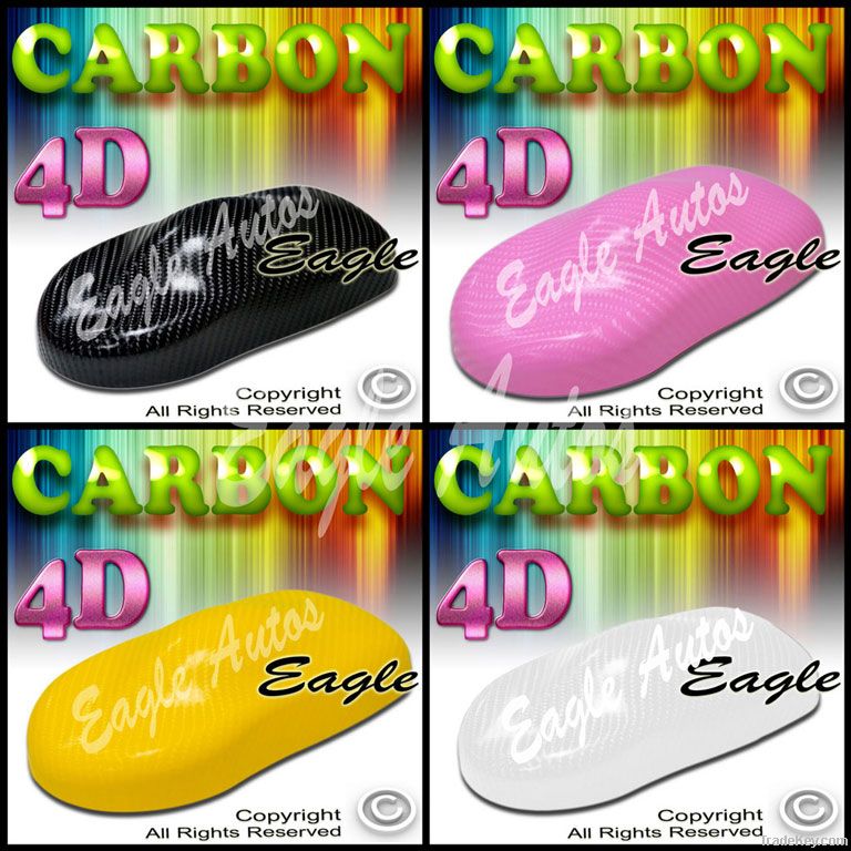 4D Carbon Fiber Car Vinyl Sticker Film / Free Shipping