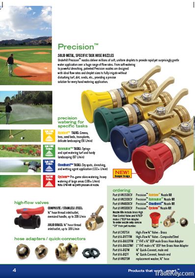 Precision solid metal, specific task hose nozzles