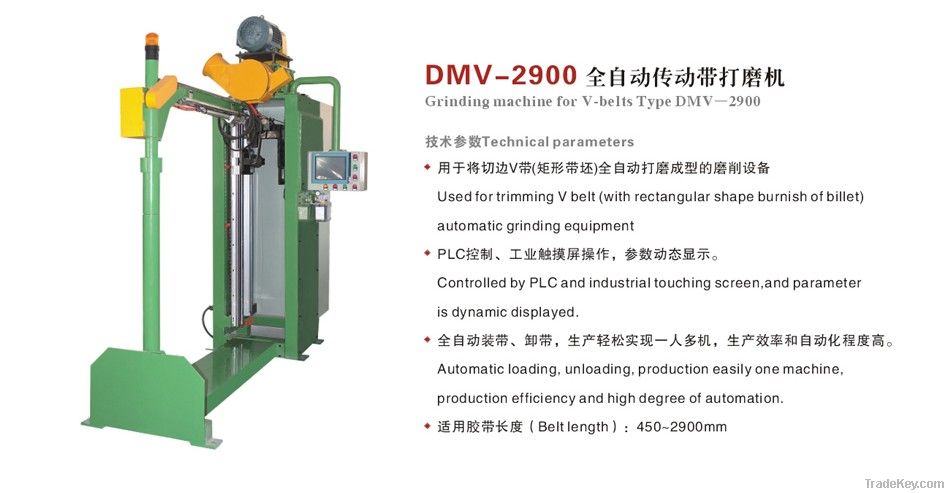 Grinding machine for V-belts