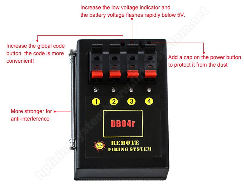 CE passed 24 channels / cues Sequential fire and Salvo fire 300M Wireless remote firing system