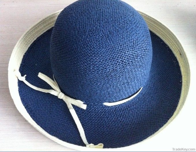 Beautiful women&#039;s paper knitted straw hats/Ladies straw hat