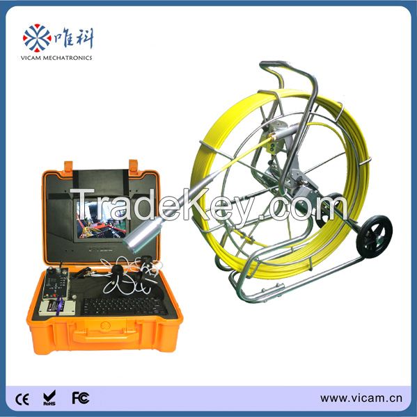 10'' HD monitor waterproof pipe plumbing inspection camera with meter counter