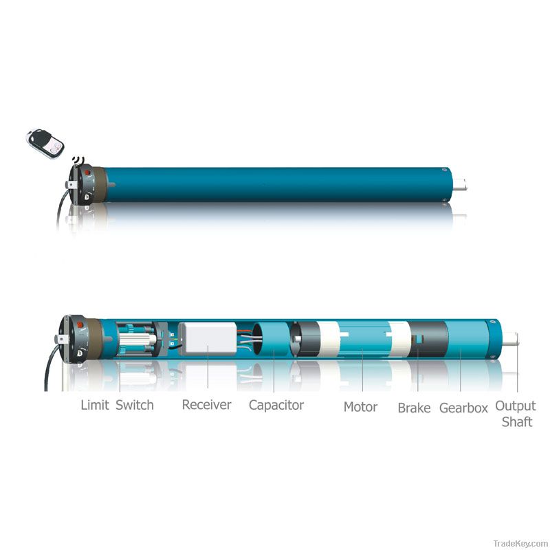 TM45R   45mm Motor, Mechanic Limit Switch+Built-in Receiver.