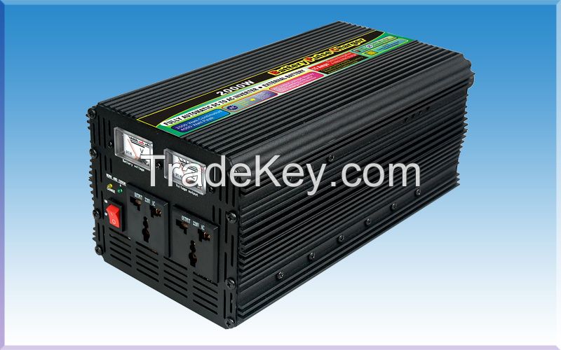 Modified sine wave power inverter 2000W with battery charger&amp;UP