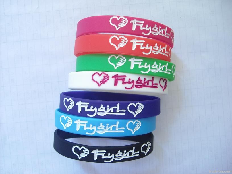 colourful silicone bracelet