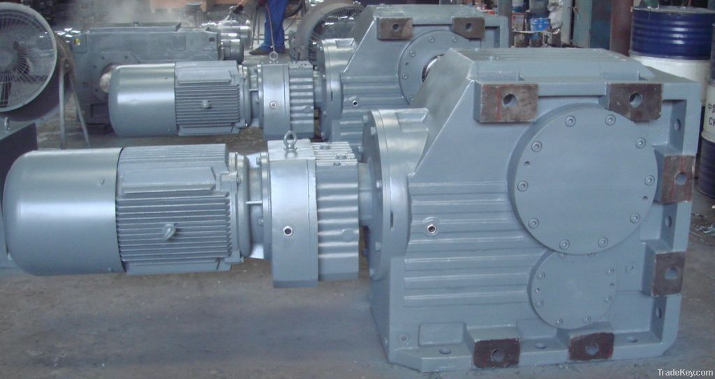 K helical bevel gear motor