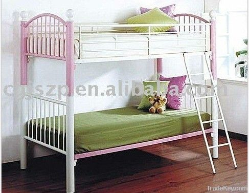 girls pink bunk bed