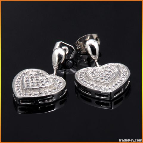 Hip Hop Heart Drop Earrings  JE5323