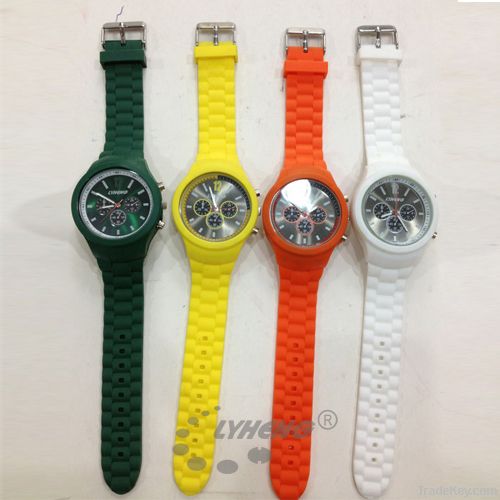 NEW design rubber watches annolog factory price