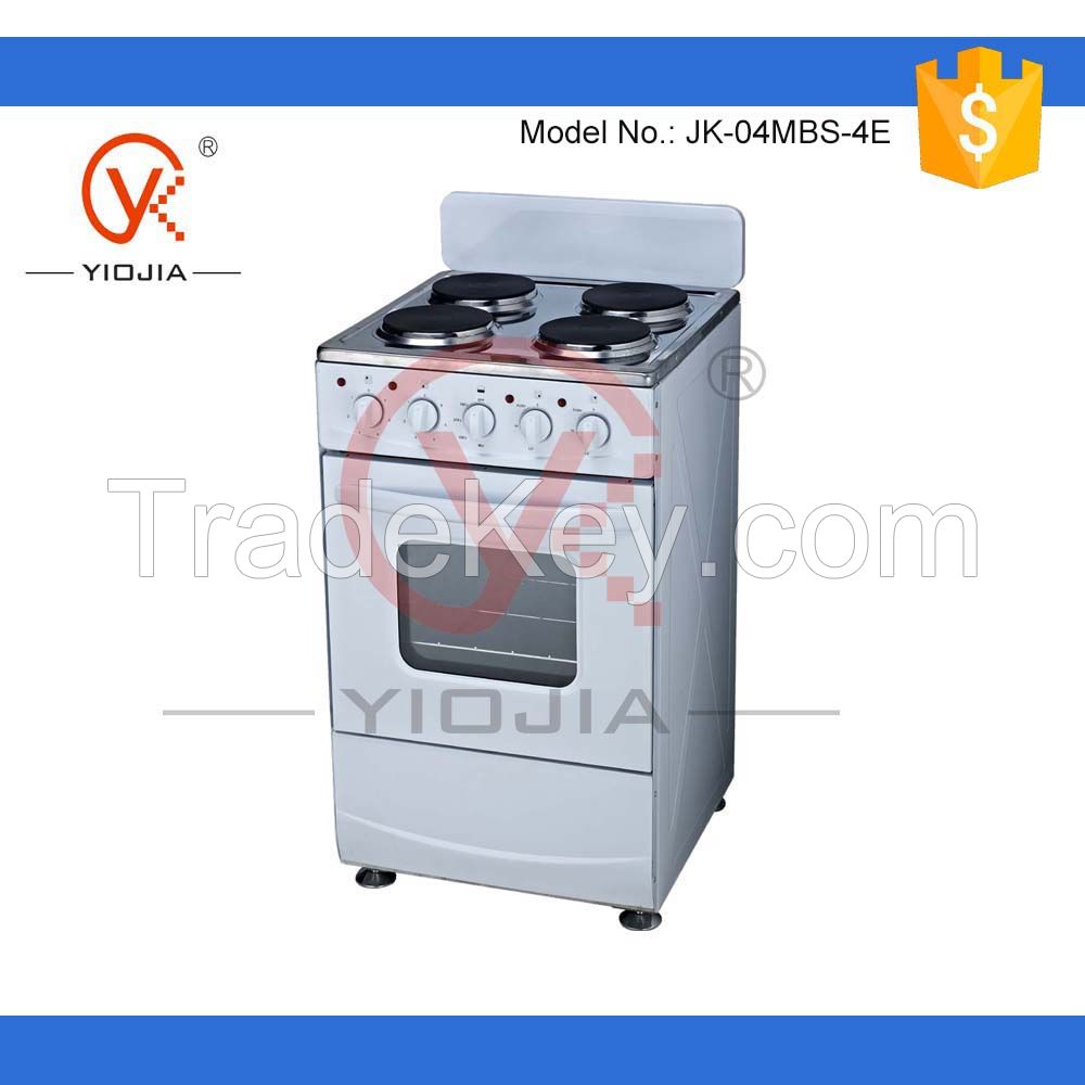 Four burner electric stove with electric oven