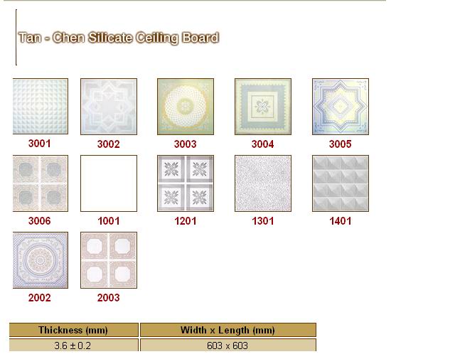 Tan-Chen Silicate Ceiling Board