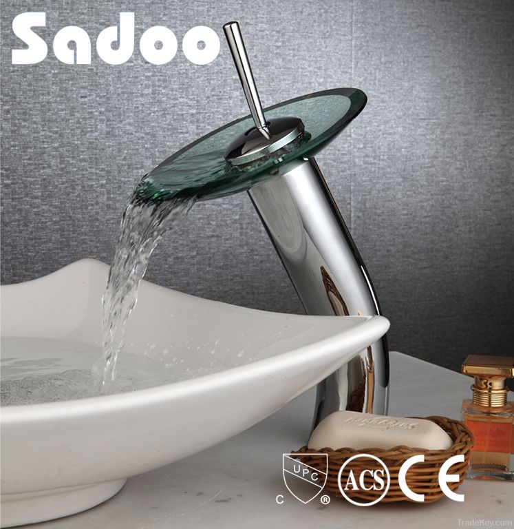 Single Lever Brass Basin Waterfall Faucet