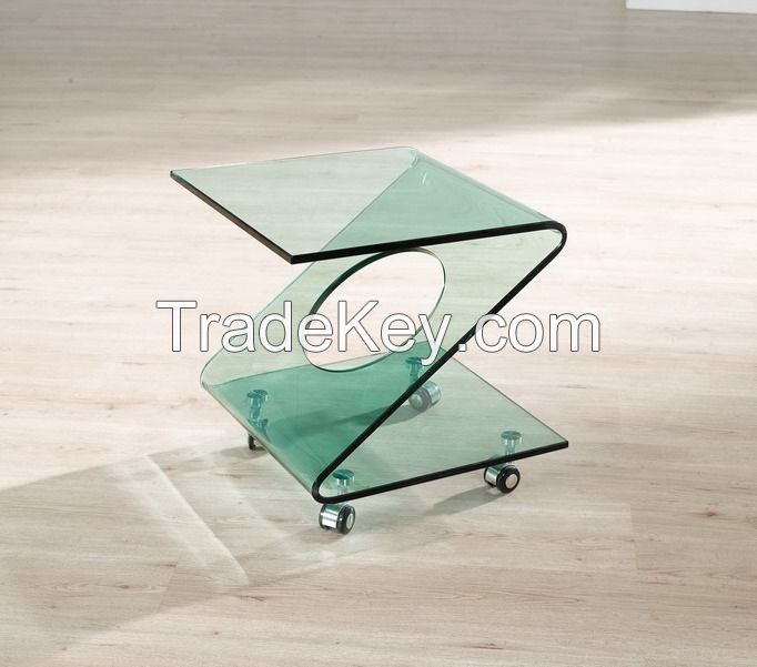 thermal bending glass coffee table