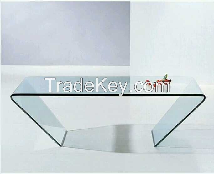 thermal bending glass coffee table