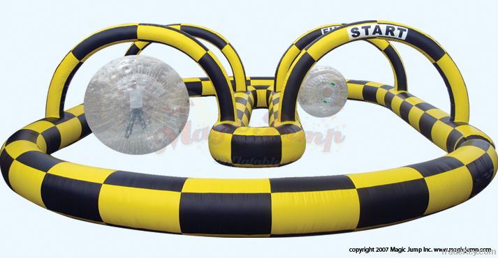 zorb ball, zorbing ball, water zorb, water roller, inflatable track