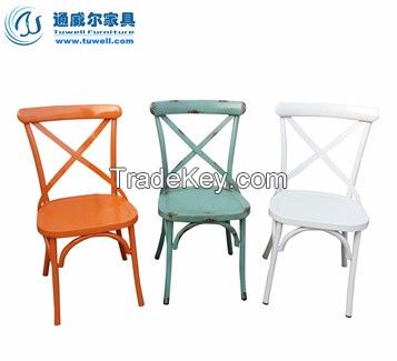 TW8022 Metal Cross Back Chairs