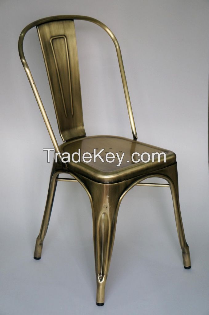 TW8001(Brush copper) Metal Tolix Side Chair