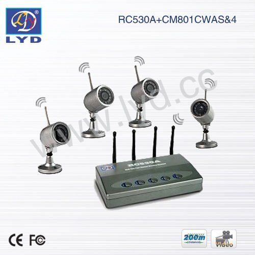 1/3" OmnVision CMOS IR Wireless Home Security System