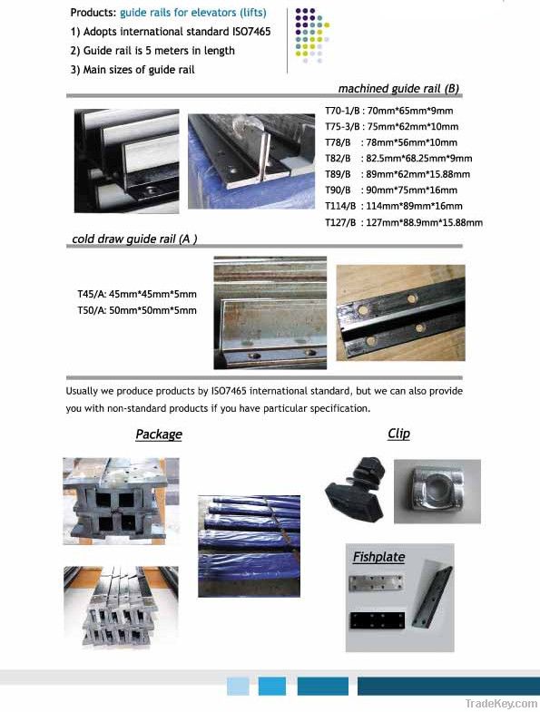 Elevator parts/guide rail