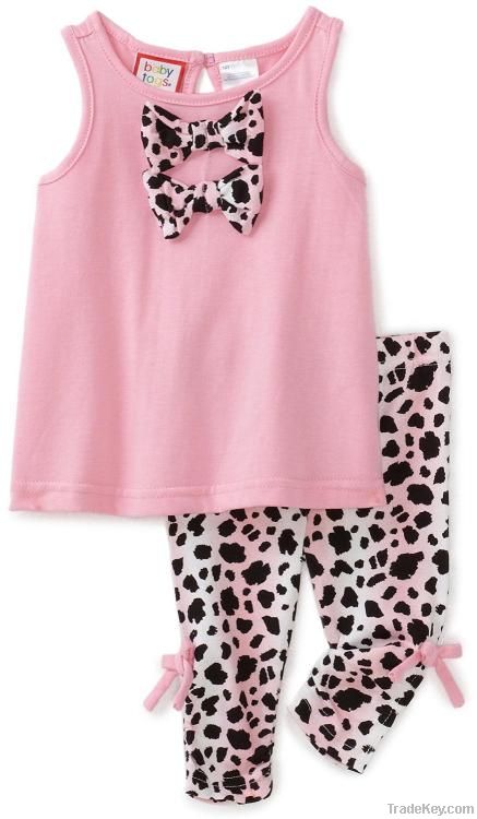 lovely print children clothing set